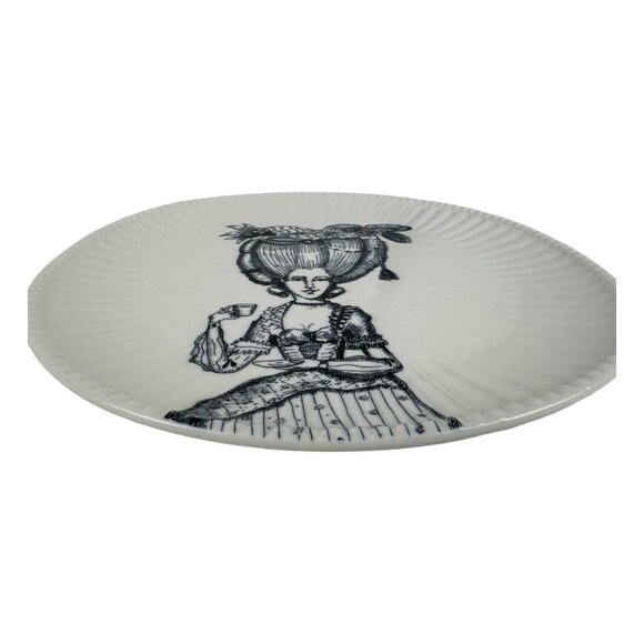 Anthropologie Plate Florence Balducci LADY IN WAITING RARE! 10.75" D Whimsical - Picture 11 of 14